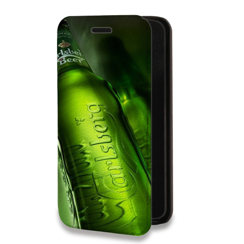 Дизайнерский горизонтальный чехол-книжка для Microsoft Lumia 640 XL Carlsberg