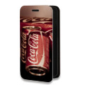 Дизайнерский горизонтальный чехол-книжка для Iphone 14 Plus Coca-cola