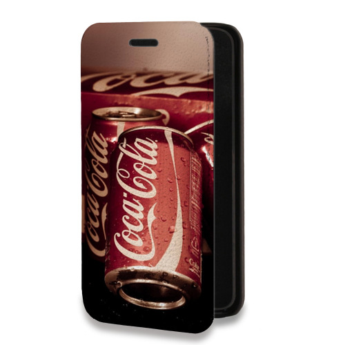 Дизайнерский горизонтальный чехол-книжка для Iphone 7 Plus / 8 Plus Coca-cola