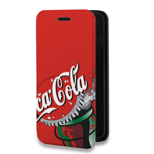 Дизайнерский горизонтальный чехол-книжка для Microsoft Lumia 640 XL Coca-cola