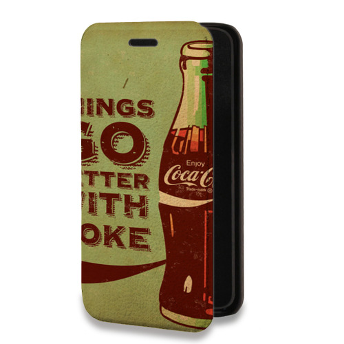 Дизайнерский горизонтальный чехол-книжка для OnePlus 8T Coca-cola