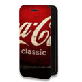 Дизайнерский горизонтальный чехол-книжка для Iphone 14 Pro Max Coca-cola