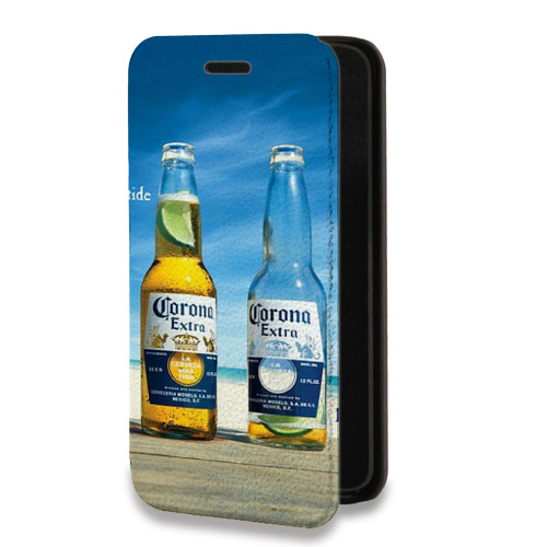 Дизайнерский горизонтальный чехол-книжка для Motorola Moto E7 Plus Corona