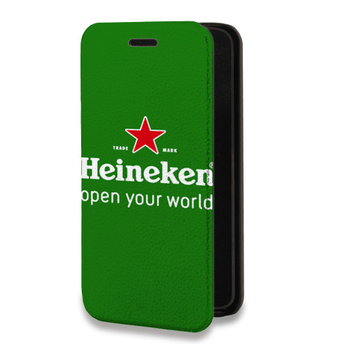 Дизайнерский горизонтальный чехол-книжка для Huawei Y6p Heineken