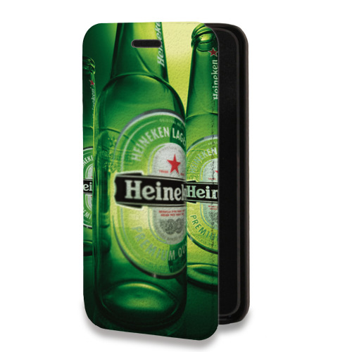 Дизайнерский горизонтальный чехол-книжка для Iphone 7 Plus / 8 Plus Heineken