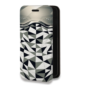 Дизайнерский горизонтальный чехол-книжка для Huawei P20 Маски Black White (на заказ)