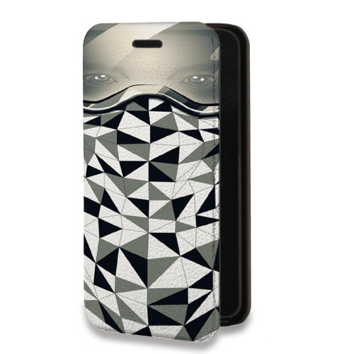 Дизайнерский горизонтальный чехол-книжка для Iphone 7 Plus / 8 Plus Маски Black White