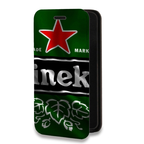 Дизайнерский горизонтальный чехол-книжка для Iphone 13 Mini Heineken