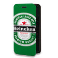 Дизайнерский горизонтальный чехол-книжка для Samsung Galaxy A12 Heineken