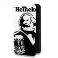 Дизайнерский горизонтальный чехол-книжка для Iphone 14 Pro Max Heineken