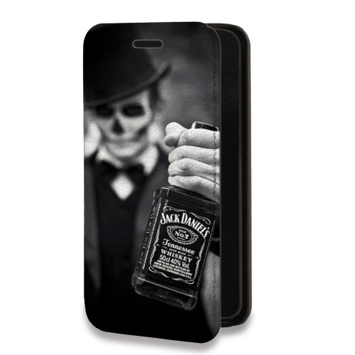 Дизайнерский горизонтальный чехол-книжка для Motorola Moto E7 Plus Jack Daniels