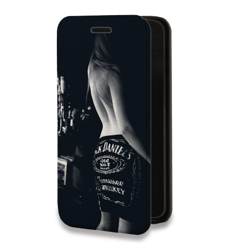 Дизайнерский горизонтальный чехол-книжка для Xiaomi RedMi Note 10 Jack Daniels
