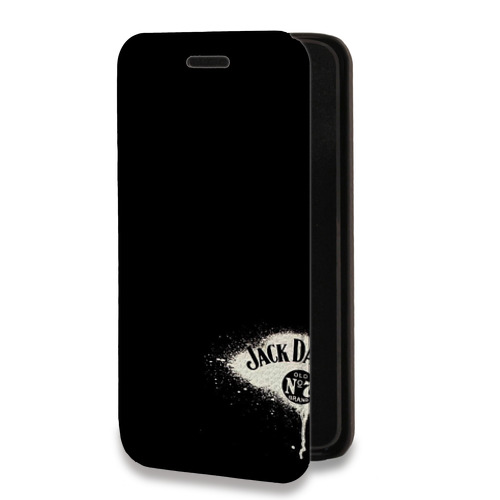 Дизайнерский горизонтальный чехол-книжка для Samsung Galaxy A12 Jack Daniels