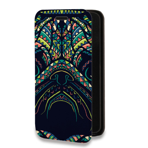 Дизайнерский горизонтальный чехол-книжка для Iphone 7 Животные ацтеков