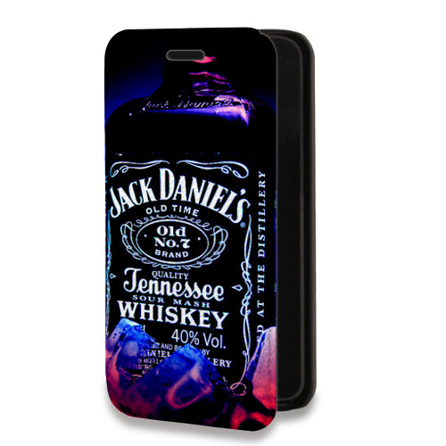Дизайнерский горизонтальный чехол-книжка для Meizu 15 Plus Jack Daniels