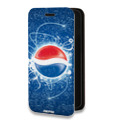 Дизайнерский горизонтальный чехол-книжка для Iphone 13 Pro Max Pepsi