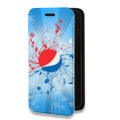 Дизайнерский горизонтальный чехол-книжка для Iphone 13 Pro Pepsi