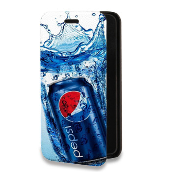 Дизайнерский горизонтальный чехол-книжка для Huawei P20 Pepsi (на заказ)