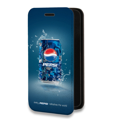 Дизайнерский горизонтальный чехол-книжка для Nokia X10 Pepsi