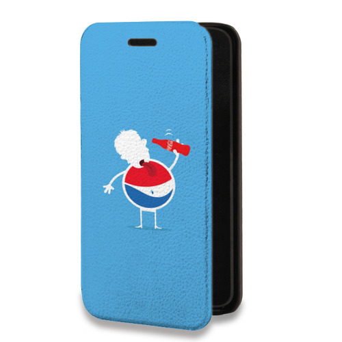 Дизайнерский горизонтальный чехол-книжка для Iphone 11 Pro Max Pepsi