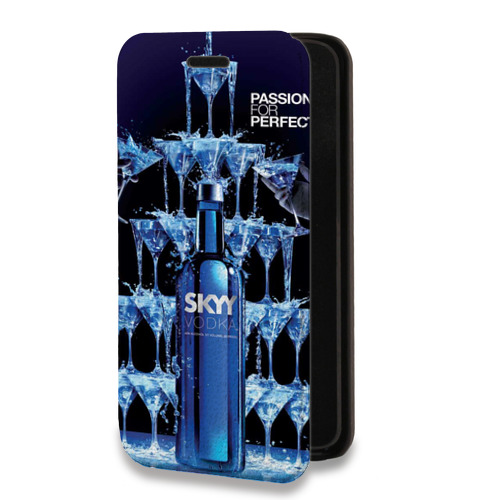Дизайнерский горизонтальный чехол-книжка для Iphone 13 Pro Skyy Vodka