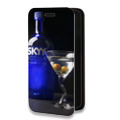 Дизайнерский горизонтальный чехол-книжка для Iphone 7 Skyy Vodka