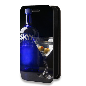 Дизайнерский горизонтальный чехол-книжка для Samsung Galaxy A6 Skyy Vodka (на заказ)