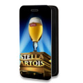 Дизайнерский горизонтальный чехол-книжка для Motorola Moto E7 Plus Stella Artois