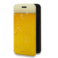 Дизайнерский горизонтальный чехол-книжка для Nokia 8 Sirocco Пузырьки пива