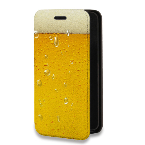 Дизайнерский горизонтальный чехол-книжка для Realme Narzo 30 5G Пузырьки пива
