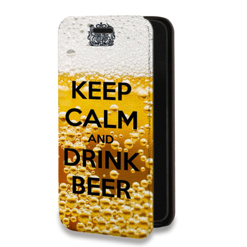 Дизайнерский горизонтальный чехол-книжка для Realme C11 Пузырьки пива
