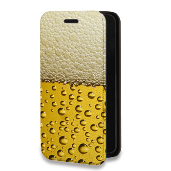 Дизайнерский горизонтальный чехол-книжка для Samsung Galaxy A6 Пузырьки пива (на заказ)