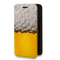 Дизайнерский горизонтальный чехол-книжка для Iphone 13 Pro Пузырьки пива