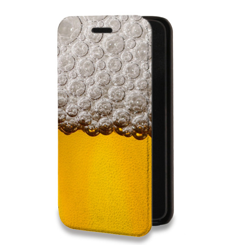 Дизайнерский горизонтальный чехол-книжка для Iphone 11 Pro Max Пузырьки пива