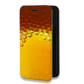 Дизайнерский горизонтальный чехол-книжка для Samsung Galaxy S21 Пузырьки пива