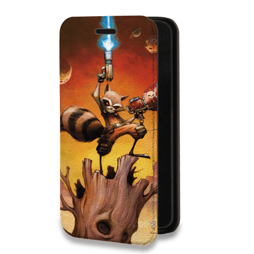 Дизайнерский горизонтальный чехол-книжка для Iphone 7 Plus / 8 Plus Стражи галактики