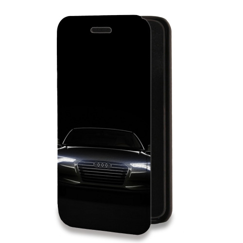 Дизайнерский горизонтальный чехол-книжка для Iphone 14 Plus Audi