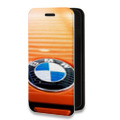Дизайнерский горизонтальный чехол-книжка для Iphone 14 BMW