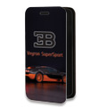 Дизайнерский горизонтальный чехол-книжка для Samsung Galaxy S21 Bugatti