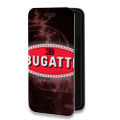 Дизайнерский горизонтальный чехол-книжка для Iphone 14 Pro Max Bugatti