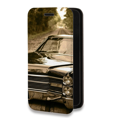 Дизайнерский горизонтальный чехол-книжка для Iphone 14 Cadillac