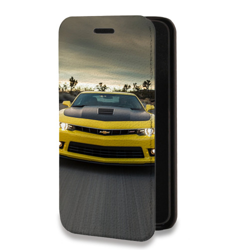 Дизайнерский горизонтальный чехол-книжка для Iphone 7 Chevrolet