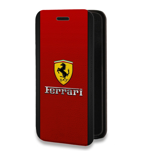 Дизайнерский горизонтальный чехол-книжка для Huawei Y6p Ferrari