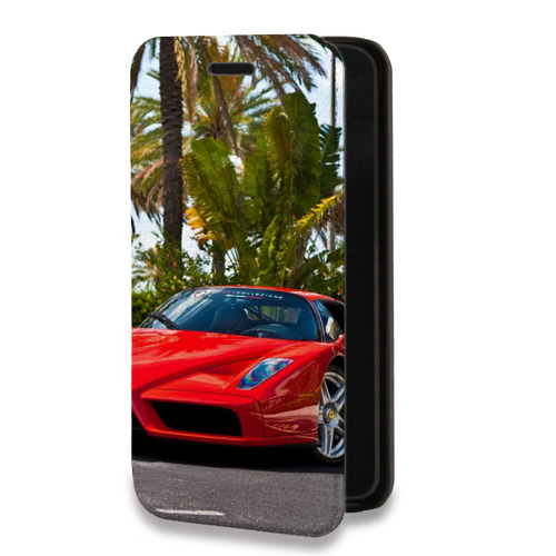 Дизайнерский горизонтальный чехол-книжка для Samsung Galaxy S22 Ultra Ferrari