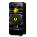 Дизайнерский горизонтальный чехол-книжка для Iphone 12 Pro Ferrari