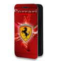 Дизайнерский горизонтальный чехол-книжка для Samsung Galaxy S22 Ultra Ferrari