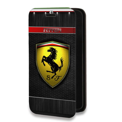 Дизайнерский горизонтальный чехол-книжка для Iphone 11 Ferrari