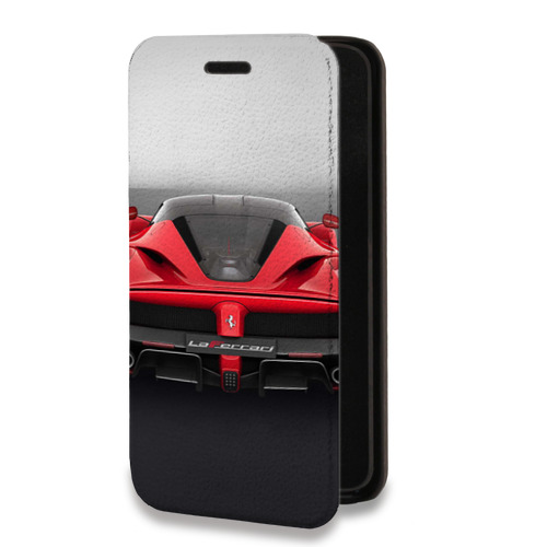 Дизайнерский горизонтальный чехол-книжка для Iphone 14 Pro Ferrari
