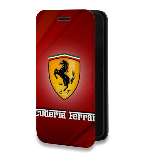 Дизайнерский горизонтальный чехол-книжка для Xiaomi RedMi Note 8 Ferrari