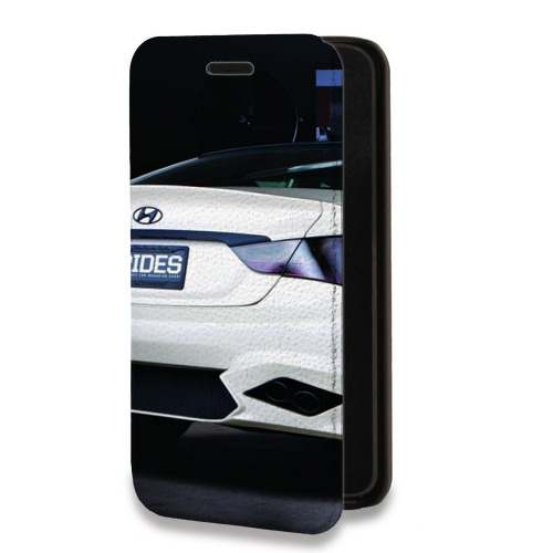 Дизайнерский горизонтальный чехол-книжка для LG G8 ThinQ Hyundai